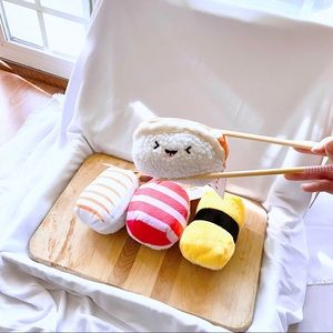 4 mini sushi plushie set